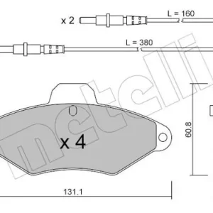 Hit cenowy Zestaw klocków hamulcowych, hamulce tarczowe METELLI 22-0144-0