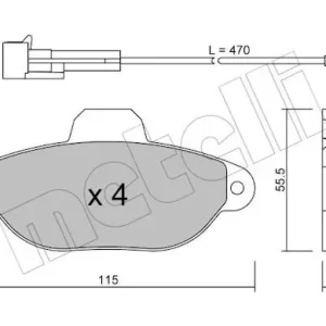 Do wyczerpania zapasów Zestaw klocków hamulcowych, hamulce tarczowe METELLI 22-0159-0