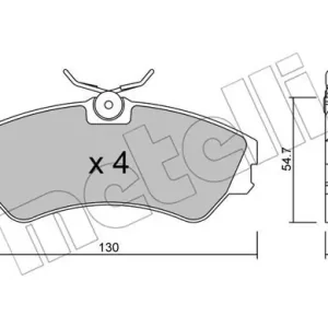 Kup teraz Zestaw klocków hamulcowych, hamulce tarczowe METELLI 22-0162-0