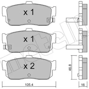 Bestseller Zestaw klocków hamulcowych, hamulce tarczowe METELLI 22-0193-1