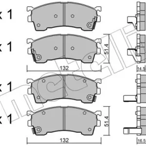 Zniżka Zestaw klocków hamulcowych, hamulce tarczowe METELLI 22-0223-0