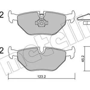 Cena promocyjna Zestaw klocków hamulcowych, hamulce tarczowe METELLI 22-0261-0