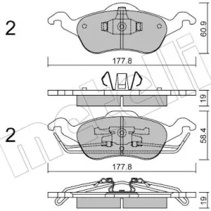 Hit cenowy Zestaw klocków hamulcowych, hamulce tarczowe METELLI 22-0291-0