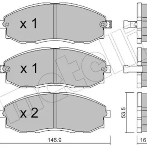 Dostępne od ręki Zestaw klocków hamulcowych, hamulce tarczowe METELLI 22-0297-0