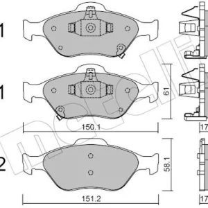 Hit cenowy Zestaw klocków hamulcowych, hamulce tarczowe METELLI 22-0316-1