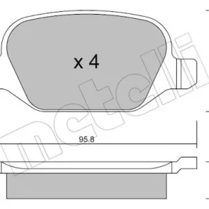 Dodaj do koszyka Zestaw klocków hamulcowych, hamulce tarczowe METELLI 22-0324-1