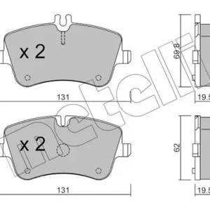 Kup teraz Zestaw klocków hamulcowych, hamulce tarczowe METELLI 22-0342-0