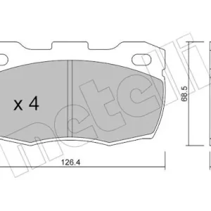 Hit sprzedaży Zestaw klocków hamulcowych, hamulce tarczowe METELLI 22-0352-0