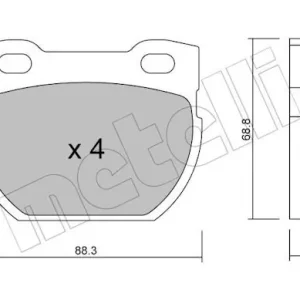 Bestseller Zestaw klocków hamulcowych, hamulce tarczowe METELLI 22-0354-1