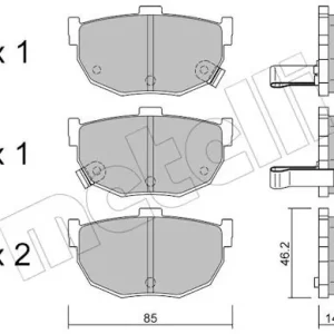 Hit cenowy Zestaw klocków hamulcowych, hamulce tarczowe METELLI 22-0362-0