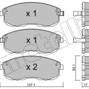 Bezpieczna płatność Zestaw klocków hamulcowych, hamulce tarczowe METELLI 22-0404-0