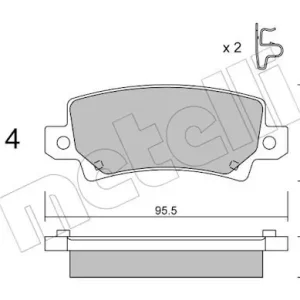 Bezpieczna płatność Zestaw klocków hamulcowych, hamulce tarczowe METELLI 22-0447-0
