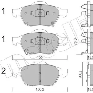 Ekspresowa dostawa Zestaw klocków hamulcowych, hamulce tarczowe METELLI 22-0448-0