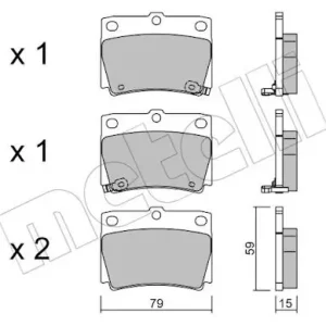 Bezpieczne zakupy Zestaw klocków hamulcowych, hamulce tarczowe METELLI 22-0484-0