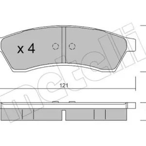 Dodaj do koszyka Zestaw klocków hamulcowych, hamulce tarczowe METELLI 22-0510-0