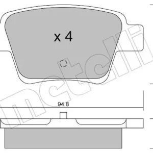 Kup online Zestaw klocków hamulcowych, hamulce tarczowe METELLI 22-0639-0