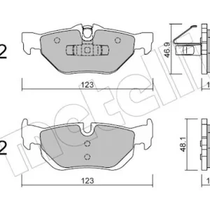 Ekspresowa dostawa Zestaw klocków hamulcowych, hamulce tarczowe METELLI 22-0642-0