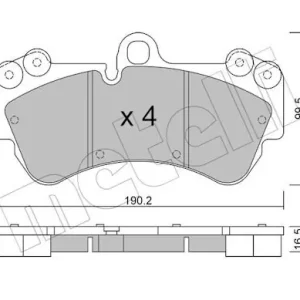 Darmowa dostawa Zestaw klocków hamulcowych, hamulce tarczowe METELLI 22-0653-0