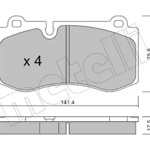 Kup teraz Zestaw klocków hamulcowych, hamulce tarczowe METELLI 22-0669-0