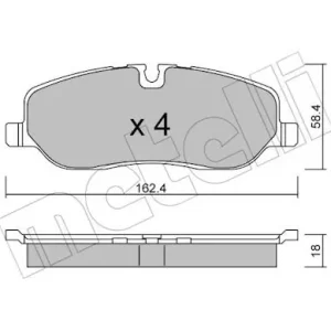 Dodaj do koszyka Zestaw klocków hamulcowych, hamulce tarczowe METELLI 22-0693-0