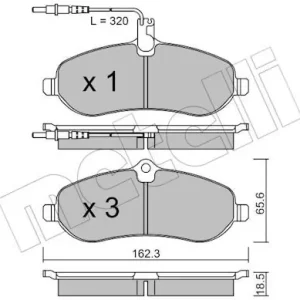 Darmowa dostawa Zestaw klocków hamulcowych, hamulce tarczowe METELLI 22-0707-0