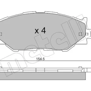 Cena promocyjna Zestaw klocków hamulcowych, hamulce tarczowe METELLI 22-0760-0