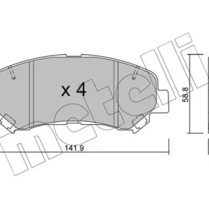 Kup teraz Zestaw klocków hamulcowych, hamulce tarczowe METELLI 22-0792-0