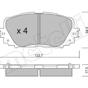 Darmowa dostawa Zestaw klocków hamulcowych, hamulce tarczowe METELLI 22-0820-0