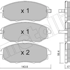 Kup teraz Zestaw klocków hamulcowych, hamulce tarczowe METELLI 22-0845-0