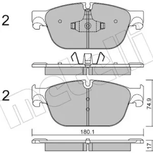 Bezpieczne zakupy Zestaw klocków hamulcowych, hamulce tarczowe METELLI 22-0854-0