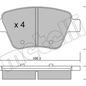 Hit cenowy Zestaw klocków hamulcowych, hamulce tarczowe METELLI 22-0889-0