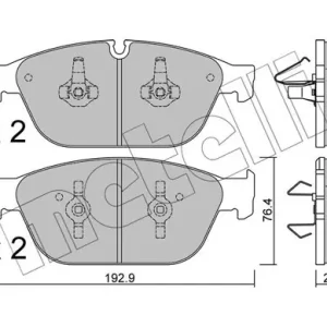 Darmowa dostawa Zestaw klocków hamulcowych, hamulce tarczowe METELLI 22-0954-0