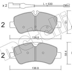 Darmowa dostawa Zestaw klocków hamulcowych, hamulce tarczowe METELLI 22-0991-1