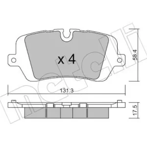 Darmowa dostawa Zestaw klocków hamulcowych, hamulce tarczowe METELLI 22-1025-0