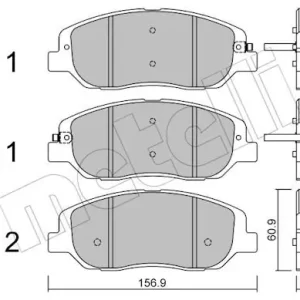 Hit cenowy Zestaw klocków hamulcowych, hamulce tarczowe METELLI 22-1031-0