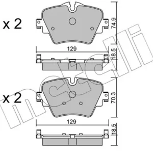 Hit sprzedaży Zestaw klocków hamulcowych, hamulce tarczowe METELLI 22-1037-0
