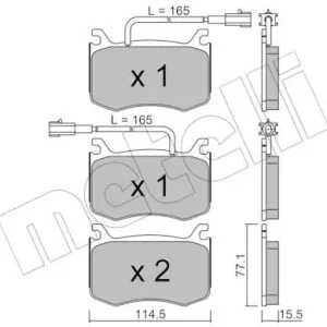 Darmowy zwrot Zestaw klocków hamulcowych, hamulce tarczowe METELLI 22-1099-0