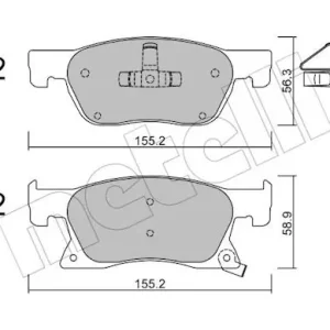 Dostępne od ręki Zestaw klocków hamulcowych, hamulce tarczowe METELLI 22-1114-0