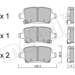 Kup teraz Zestaw klocków hamulcowych, hamulce tarczowe METELLI 22-1116-0