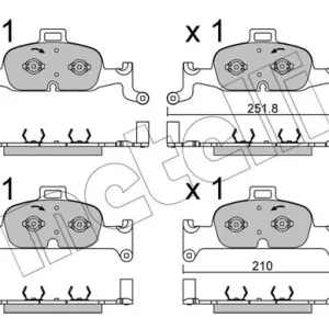 Kup teraz Zestaw klocków hamulcowych, hamulce tarczowe METELLI 22-1126-0