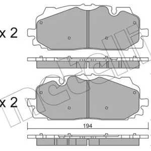 Hit cenowy Zestaw klocków hamulcowych, hamulce tarczowe METELLI 22-1128-0