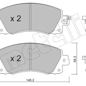 Dodaj do koszyka Zestaw klocków hamulcowych, hamulce tarczowe METELLI 22-1161-0