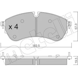 Bezpieczne zakupy Zestaw klocków hamulcowych, hamulce tarczowe METELLI 22-1173-1