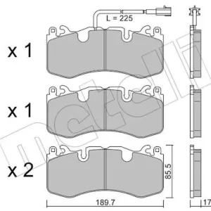 Bezpieczne zakupy Zestaw klocków hamulcowych, hamulce tarczowe METELLI 22-1202-0