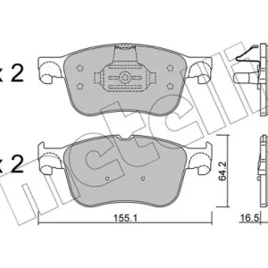 Do wyczerpania zapasów Zestaw klocków hamulcowych, hamulce tarczowe METELLI 22-1205-1