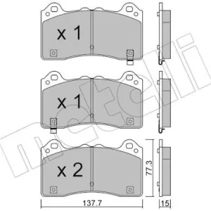 Zestaw klocków hamulcowych, hamulce tarczowe METELLI 22-1220-0 Nie przegap