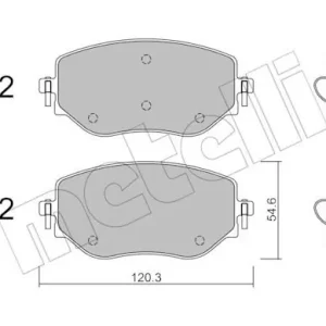 Zestaw klocków hamulcowych, hamulce tarczowe METELLI 22-1225-0 Ekspresowa dostawa
