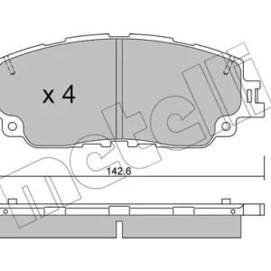 Zestaw klocków hamulcowych, hamulce tarczowe METELLI 22-1227-0 Dostępne od ręki