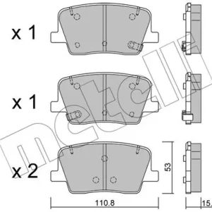 Zestaw klocków hamulcowych, hamulce tarczowe METELLI 22-1232-0 Kup online