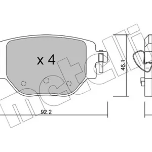Zestaw klocków hamulcowych, hamulce tarczowe METELLI 22-1246-0 Ostatnia szansa
